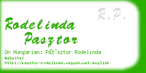 rodelinda pasztor business card